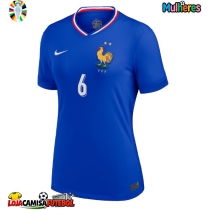 Camisa de Futebol França Eduardo Camavinga #6 Equipamento Principal Mulheres Europeu 2024 Manga Curta